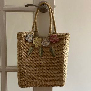 Vintage Straw Tote